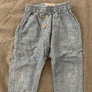Zara baby chambray pants, size 12-18